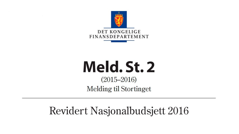 Forside - revidert nasjonalbudsjett 2016